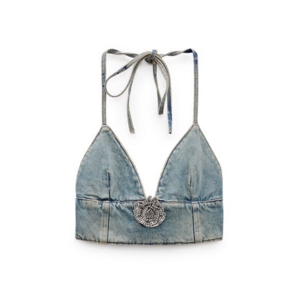 BARBIE™ THE MOVIE @WARNER BROS. DENIM CROP TOP